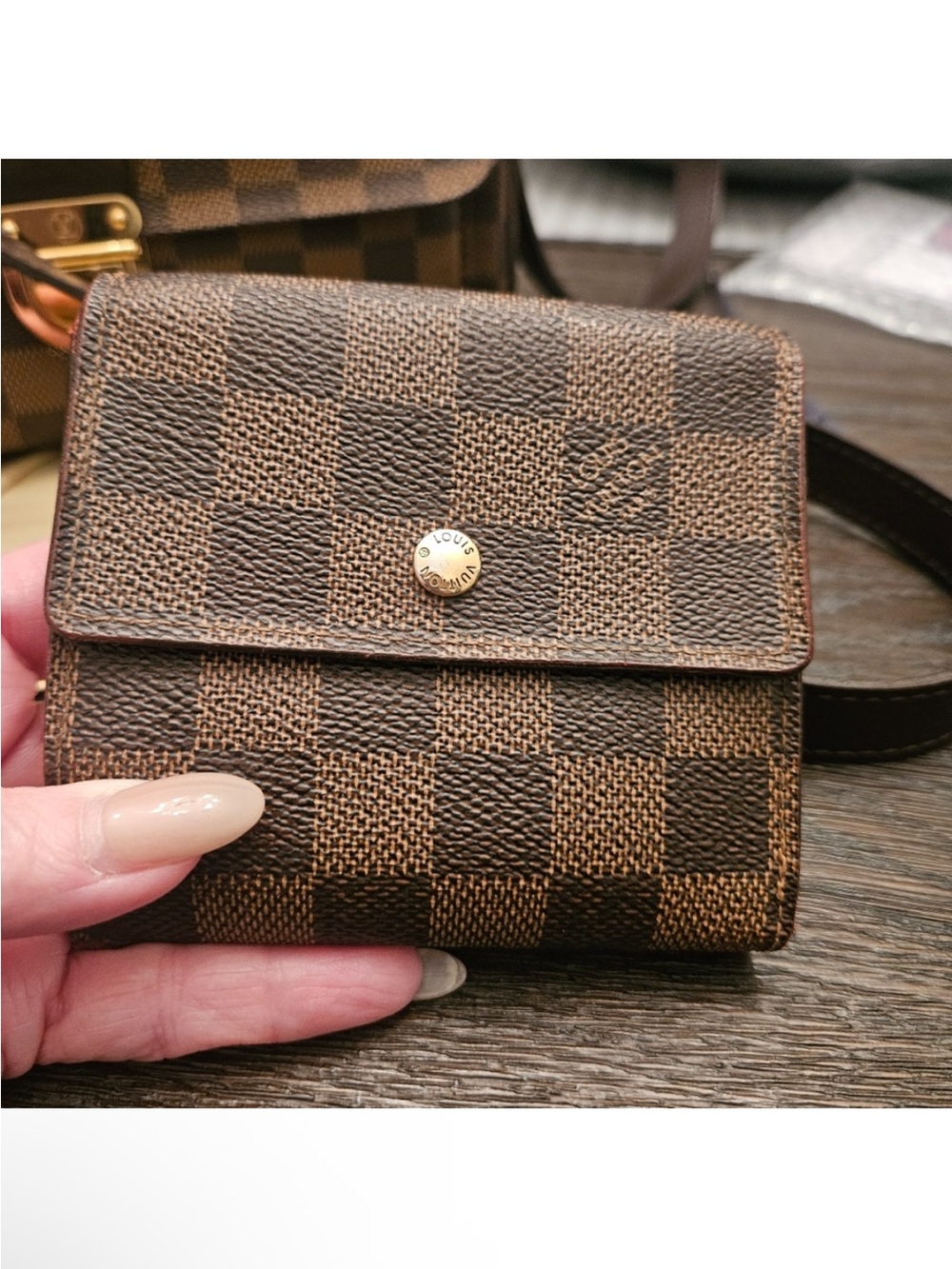 Louis Vuitton Brown Damier Ebene Crossbody with Matching Small Wallet - Picture 8 of 13